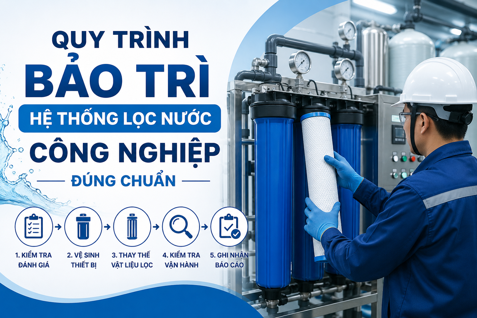 Quy Trình Bảo Trì Hệ Thống Lọc Nước Công Nghiệp Đúng Chuẩn